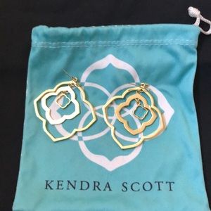 Kendra Scott gold drop earrings